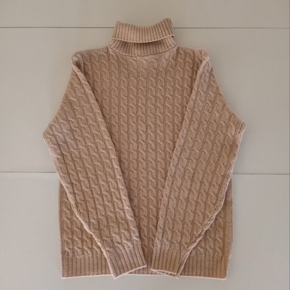 Vintage Lord Jeff Cable Knit Turtle Neck Sweater Women's Size Large - Picture 5 of 10